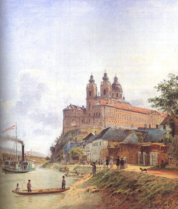 Jakob Alt The Monastery of Melk on the Danube oil painting image